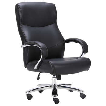 Кресло BRABIX офисное PREMIUM "Total HD-006", НАГРУЗКА до 180 кг, экокожа, хром, черное, 531933