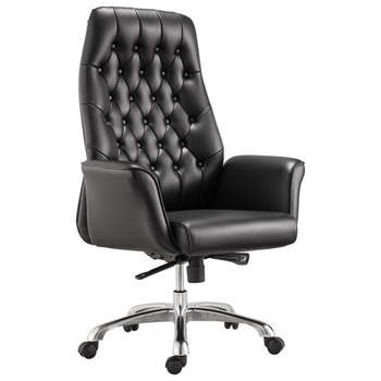 Кресло BRABIX офисное PREMIUM "Legacy EX-750", синхромеханизм, алюминий, экокожа, черное, 532492
