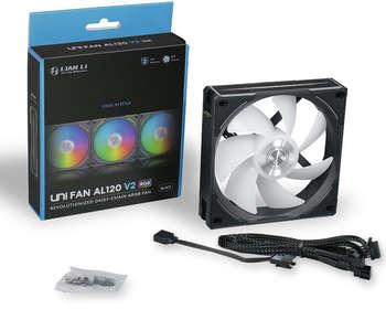 Кулер Lian-Li Вентилятор Uni Fan ALV2 120 Single 120x120x28mm черный 4-pin 28.7dB Ret