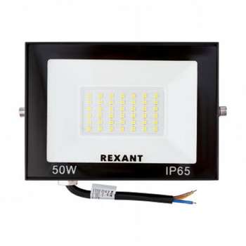 Садовый светильник REXANT 605-033 Прожектор светодиодный СДО 50Вт 4000Лм 4000K нейтральный свет, черный корпус