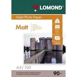 Фотобумага Lomond 0102001 Матовая бумага 1х A4, 90г/м2, 100 листов