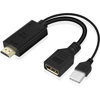 Аксессуар для ноутбука KS-IS KS-501 Адаптер HDMI M + USB Type A M на DisplayPort F