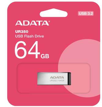 Flash-носитель Флэш-накопитель USB3.2 64G BLACK UR350-64G-RSR/BK ADATA