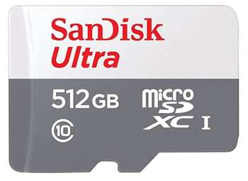 Карта памяти SANDISK BY WESTERN DIGITAL MICRO SDXC 512GB UHS-I SDSQUNR-512G-GN3MN SANDISK