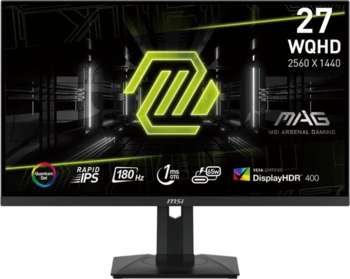 Монитор MSI 27" Mag 274QRF QD E2 черный IPS LED 16:9 HDMI полуматовая HAS Piv 1000:1 400cd 178гр/178гр 2560x1440 180Hz DP Quad 2K  USB 6.05кг