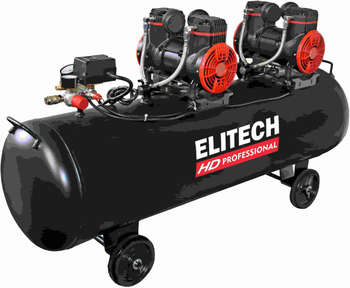 Компрессор пневматический ELITECH Компрессор поршневой ACF 500-120S безмасляный 500л/мин 120л 2900Вт черный/красный