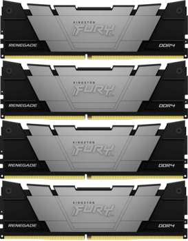 Оперативная память Kingston Память DDR4 4x8GB 3200MHz KF432C16RB2K4/32 Fury Renegade Black RTL Gaming PC4-25600 CL16 DIMM 288-pin 1.35В single rank с радиатором Ret