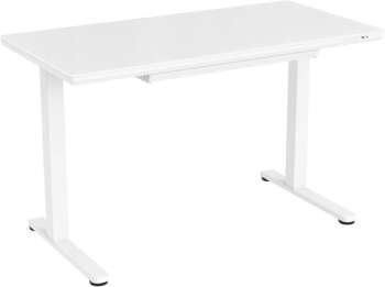 Компьютерный стол CACTUS Стол для компьютера CS-EGD-WWT столешница стекло белый каркас белый