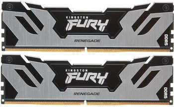 Оперативная память Kingston Память DDR5 2x24GB 6400MHz KF564C32RSK2-48 Fury Renegade Silver XMP RTL Gaming PC5-51200 CL32 DIMM 288-pin 1.4В kit с радиатором Ret