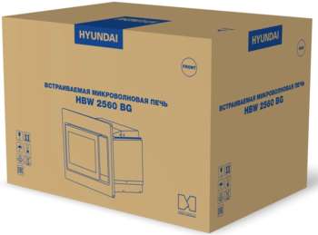 Микроволновая печь HYUNDAI HBW 2560 BG 25л. 1450Вт черный