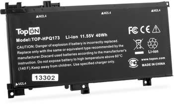 Аксессуар для ноутбука TOPON Батарея для ноутбука TOP-HPQ173 11.55V 3500mAh литиево-ионная
