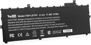 Аксессуар для ноутбука TOPON Батарея для ноутбука TOP-LETP5 11.58V 4900mAh литиево-ионная