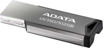 Flash-носитель A-DATA Флеш Диск 512GB UV350 AUV350-512G-RBK USB3.0 серебристый