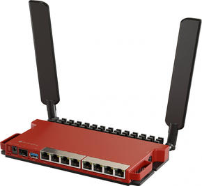 Маршрутизатор MikroTik Роутер беспроводной L009UiGS-2HaxD-IN AX600 10/100/1000BASE-TX красный