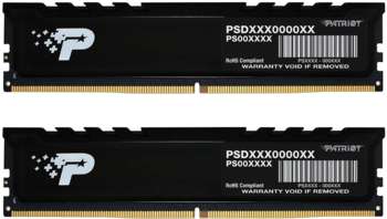 Оперативная память Patriot Память DDR5 2x32GB 4800MHz PSP564G4800KH1 Signature Premium RTL PC5-38400 CL40 DIMM 288-pin 1.1В kit single rank с радиатором Ret