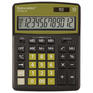 Калькулятор Brauberg настольный EXTRA-12-BKOL , 12 разрядов, двойное питание, ЧЕРНО-ОЛИВКОВЫЙ, 250471