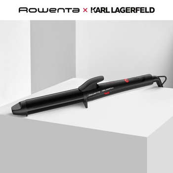 Щипцы ROWENTA для завивки волос Karl Lagerfeld CF323LF0, диаметр 32 мм, конусная форма, 120-200°C, черный, 1830008509