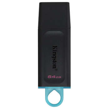 Flash-носитель Kingston Флеш-диск 64GB DataTraveler Exodia, разъем USB 3.2, черный/бирюзовый, DTX/64GB