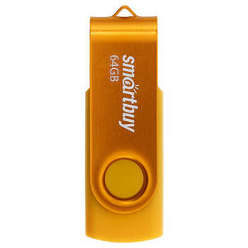 Flash-носитель SMARTBUY Флеш-диск 64 GB Twist USB 2.0, желтый, SB064GB2TWY