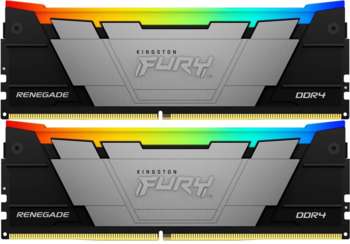 Оперативная память Kingston Память DDR4 2x32GB 3200MHz KF432C16RB2AK2/64 Fury Renegade RGB RTL Gaming PC4-25600 CL16 DIMM 288-pin 1.35В dual rank с радиатором Ret