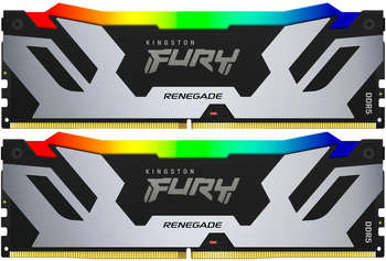 Оперативная память Kingston Память DDR5 2x48GB 6000MHz KF560C32RSAK2-96 Fury Renegade XMP RGB RTL Gaming PC5-48000 CL32 DIMM 288-pin 1.35В single rank с радиатором Ret