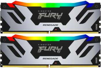 Оперативная память Kingston Память DDR5 2x24GB 7200MHz KF572C38RSAK2-48 Fury Renegade XMP RGB RTL Gaming PC5-57600 CL38 DIMM 288-pin 1.45В kit single rank с радиатором Ret