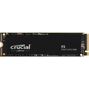 Накопитель SSD Crucial Твердотельный P3, 500GB, M.2, NVMe, PCIe 3.0 x4, QLC, R/W 3500/1900MB/s, TBW