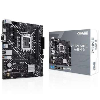 Материнская плата ASUS PRIME H610M-D LGA1700 mATX 2xDDR5 PCIEx16 PCIEx1 M.2 HDMI 2хVGA 1GLAN