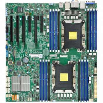 Материнская плата для сервера SuperMicro Материнская плата Материнская плата MBD-X11DAI-N-B Dual Socket LGA 3647 Intel C621 Chipset Intel Xeon Scalable Processors Support DDR4 16x DIMM 10x SATA3 6.0Gb/s E-ATX Server Motherboard Bulk