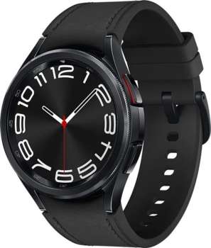 Умные часы, браслет Samsung Смарт-часы Galaxy Watch 6 Classic LTE 43мм 1.3" Super AMOLED корп.черный рем.черный