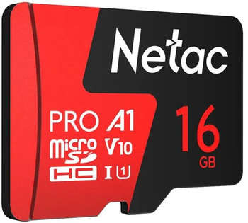 Карта памяти Netac Флеш карта microSDHC 16GB NT02P500PRO-016G-S P500 Extreme Pro V10 A1 w/o adapter