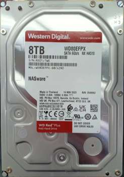 Жесткий диск HDD Жесткий диск SATA-III 8TB WD80EFPX NAS Red Plus  256Mb 3.5"