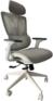 Кресло CACTUS CS-CHR-MC02GY серый сет./эко.кожа с подголов. крестов. пластик белый