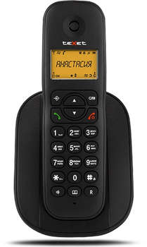 Телефон TEXET Р/Dect TX-4505A черный автооветчик АОН