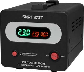 Стабилизатор напряжения SMARTWATT AVR Tower 500RF 500ВА черный
