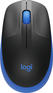 Мышь Logitech M190 черный/синий оптическая