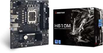 Материнская плата Biostar H610MH D5 Soc-1700 Intel H610 2xDDR5 mATX AC`97 8ch GbLAN RAID+VGA+HDMI
