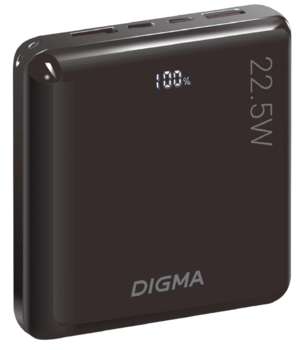 Аксессуар для планшета Digma Мобильный аккумулятор DGPF10D 10000mAh QC3.0/PD3.0 22.5W 5A 2xUSB-A/USB-C черный