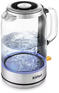 Чайник/Термопот KITFORT Чайник электрический КТ-6193 1.7л. 2200Вт прозрачный корпус: стекло/металл/пластик
