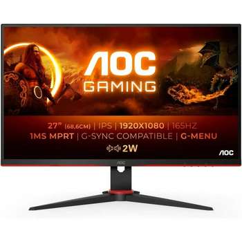 Монитор AOC LCD 27" 27G2SPAE {IPS 1920x1080 165Hz 1ms 178/178 250cd 1000:1 8bit 2x2W VESA}