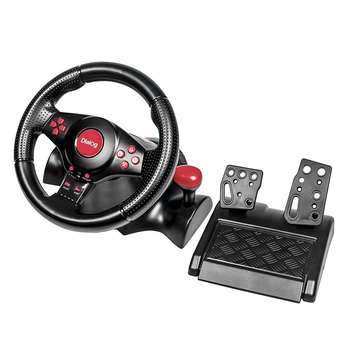 Игровое устройство Dialog Игровой руль GW-230VR Fast Drive - вибро, 2педали+рычаг, PC USB/PS4&3/XB1&360/Android/Switch