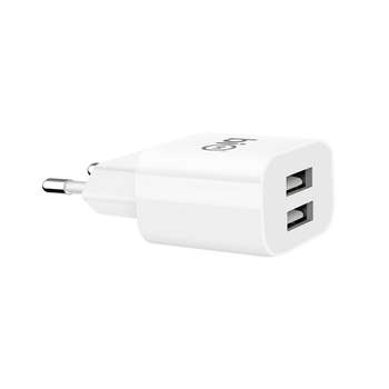 Зарядное устройство, аккумулятор Bion Expert Bion Сетевое Зарядное Устройство, 2*USB-A, 10 Вт, белый [BXP-ADP-2A-10W]