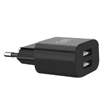 Зарядное устройство, аккумулятор Bion Expert Bion Сетевое Зарядное Устройство, 2*USB-A, 10 Вт, черный [BXP-ADP-2A-10B]