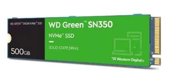 Накопитель SSD Western Digital WD SSD Green SN350 NVMe, 500GB, M.2, NVMe, PCIe 3.0 x4, 3D TLC, WDS500G2G0C