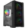 Корпус Powercase CMMXB-L4 Mistral Micro X4B, Tempered Glass, 4х 120mm 5-color fan, чёрный, mATX