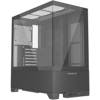 Корпус Powercase Vision Black V2, Tempered Glass, чёрный, ATX