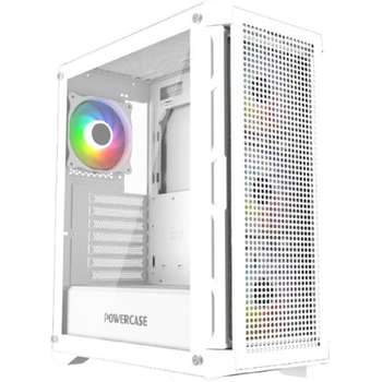 Корпус Powercase Ultimate White, Tempered Glass, 4x 120mm ARGB fans, ARGB HUB, белый, ATX