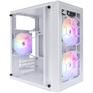 Корпус 1STPLAYER FIREBASE X1 White / mATX / 3x120mm LED fans / X1-WH-3F1-W