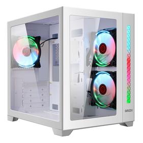 Корпус GINZZU V450 RGB Белый CRC6  FAN12CM RGB*3