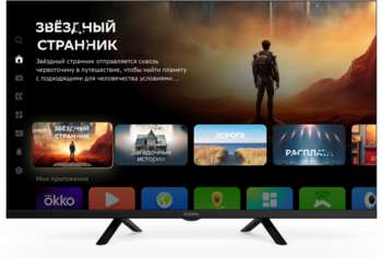 Телевизор Digma LED 32" DM-LED32SBB34 Салют ТВ Frameless Metal черный HD 60Hz DVB-T DVB-T2 DVB-C DVB-S DVB-S2 USB WiFi Smart TV